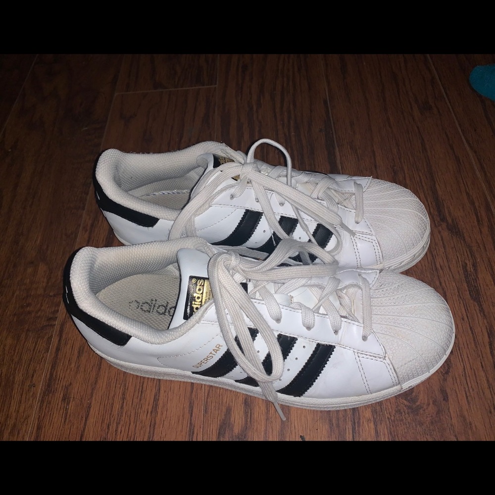Adidas sneakers, size 7.5, white and black